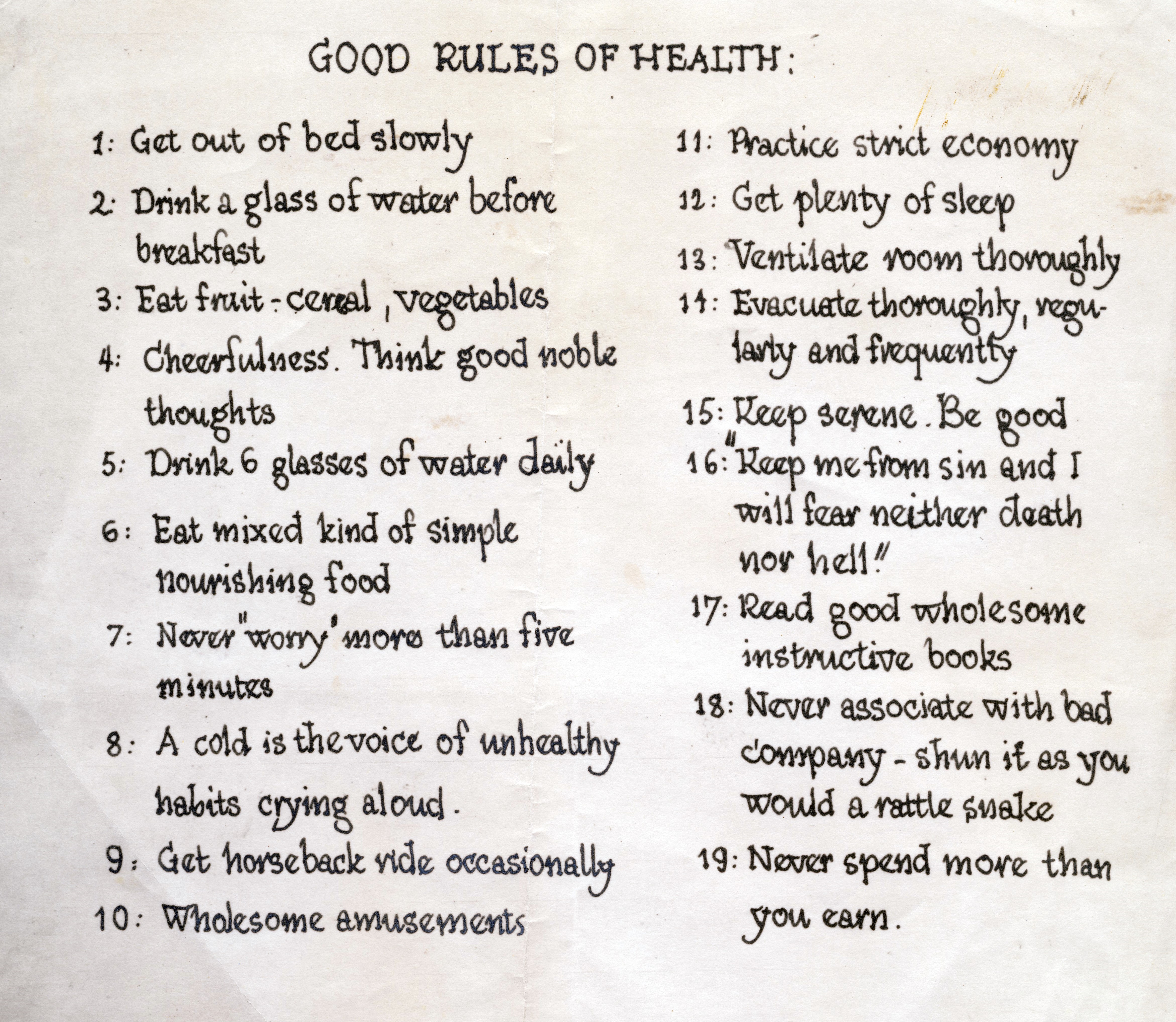 1900c Cornelius Hart Rues of Health