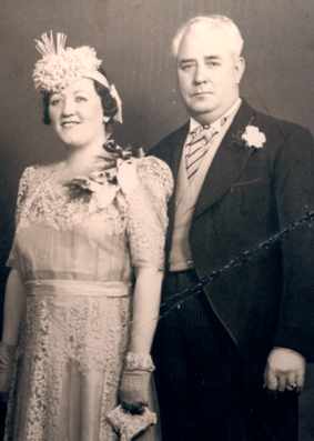 Murphy, Mary Shannon and James J Murphy at wedding of their daughter, 1940.
