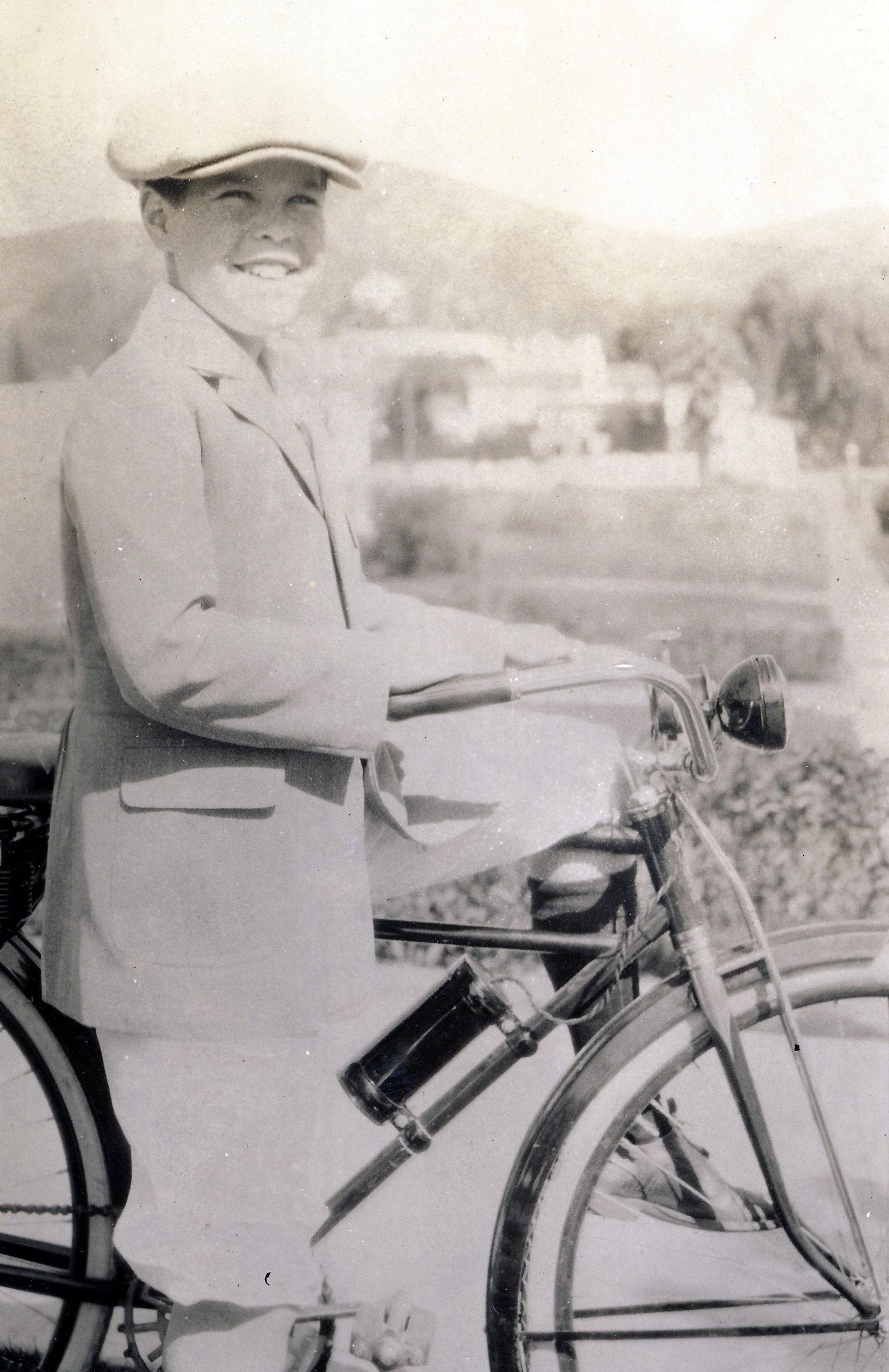 1920c Tom Hart on bike